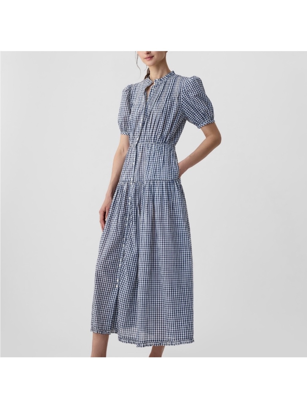 NWT Gap x Doen Gingham Midi Dress - Size XL